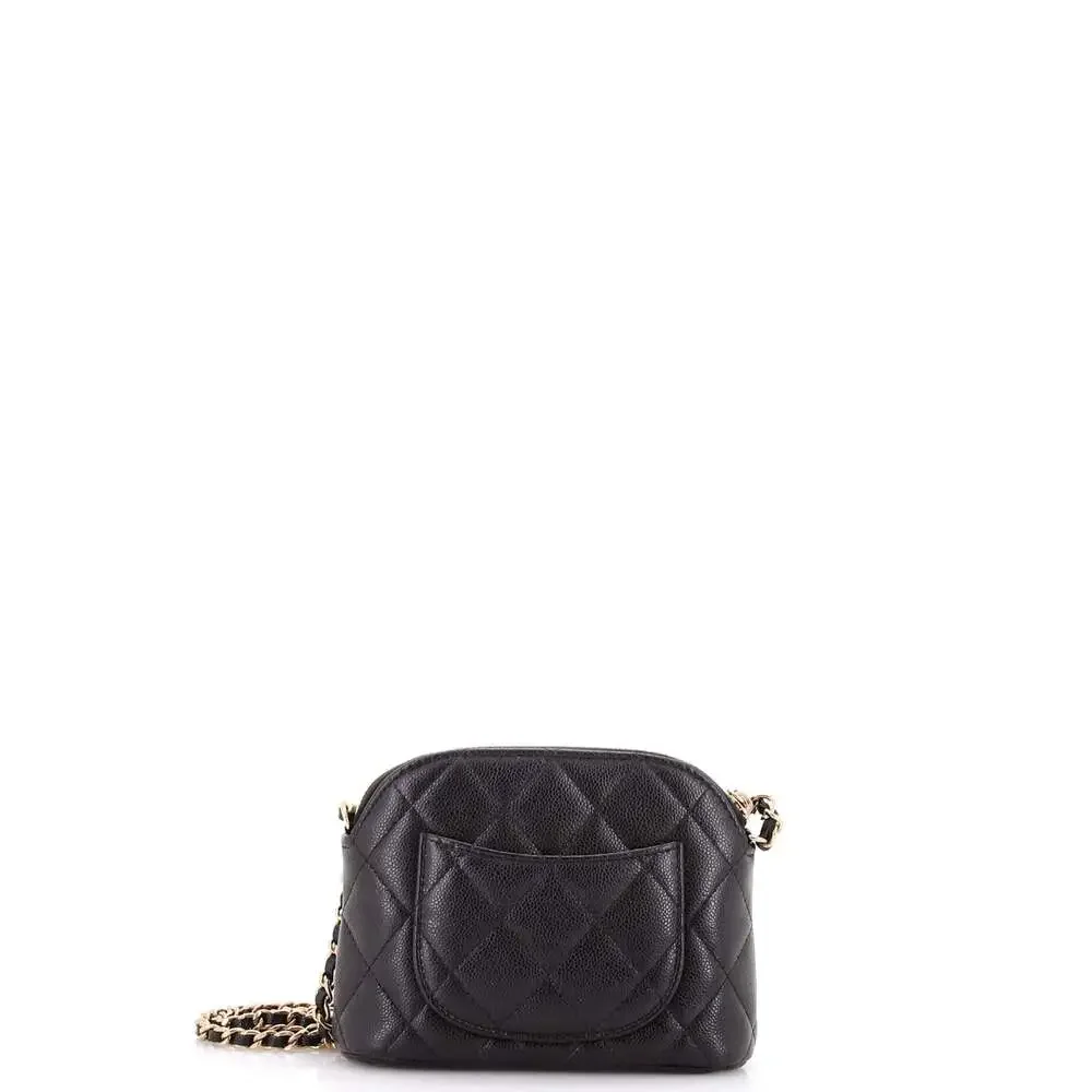 Chanel Cc Dome Zip Clutch With Chain #239857C42B - Picture 3 of 6